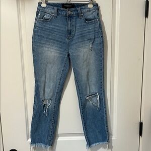 Liverpool Blue Distressed Ankle Jeans